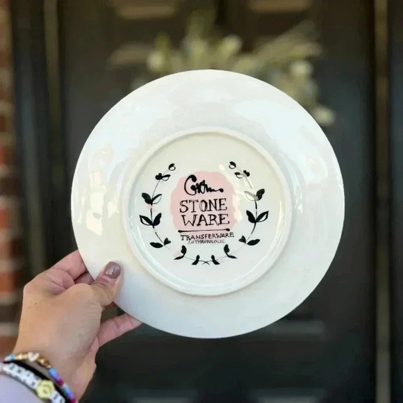 Anthropologie Corrina Pink & Gold Fawn 8 1/4" Dessert Plate. - Picture 2 of 6